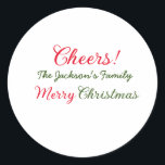 Adesivo alegria christmas aplausos adicionam nome de famíl<br><div class="desc">design</div>