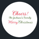Adesivo alegria christmas aplausos adicionam nome de famíl<br><div class="desc">design</div>