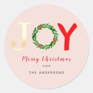 Adesivo Alegria Dourada moderna Holly Wreath Festiva Holly