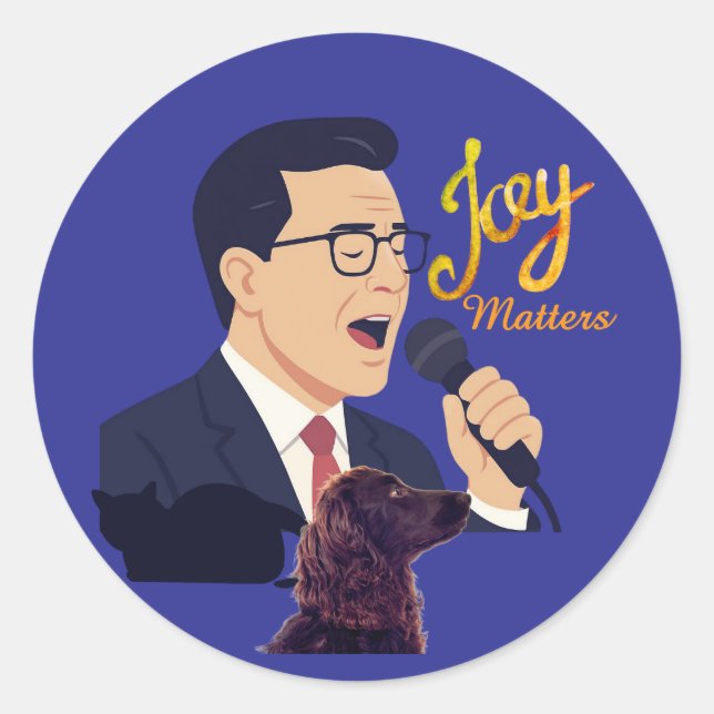 Adesivo Alegria Importa Stephen Colbert Cantando Com Benny (Frente)