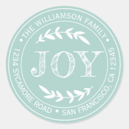 Adesivo Alegría Moderna de Natal Rústico Endereço de Devol