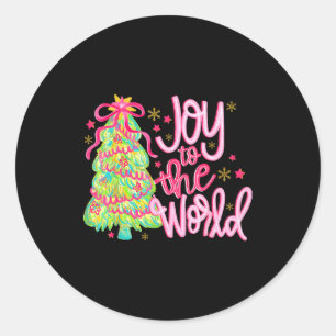 Adesivo Alegria Para O Mundo Jesus Árvore De Natal Cristã