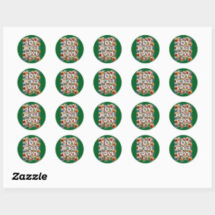 Adesivo Alegria Paz Amor - Cor de Fundo Personalizada