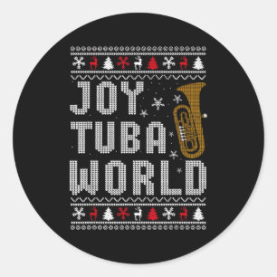 Adesivo Alegria Tuba Mundo Amante de Música Engraçada Suét