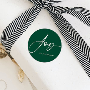 Adesivo Alegria Verde de Natal Moderno