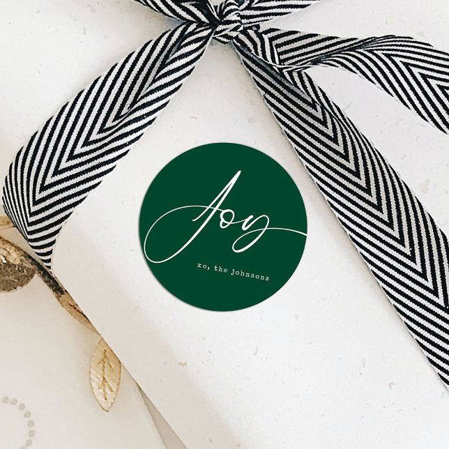 Adesivo Alegria Verde de Natal Moderno (Criador carregado)