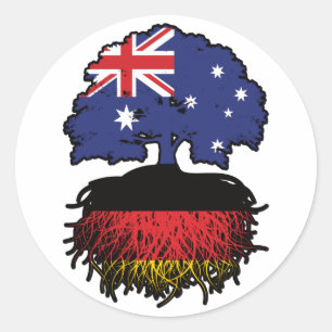 Adesivo Alemanha Austrália Australiana Raízes de Árvore