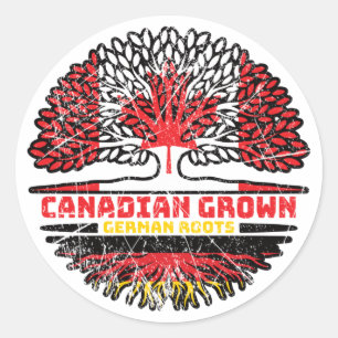 Adesivo Alemanha Canadense Canadá Árvore Bandeira