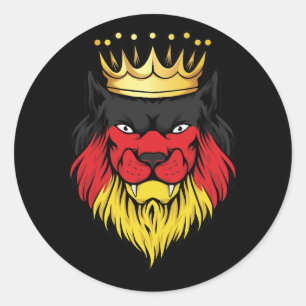 Adesivo Alemanha Leão King Flag
