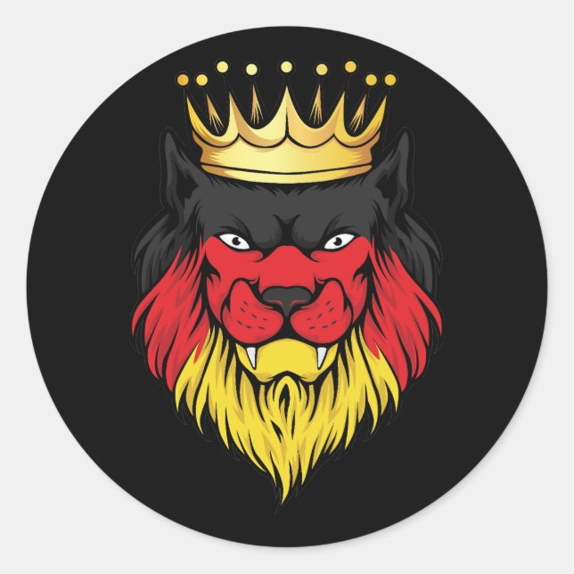 Adesivo Alemanha Leão King Flag (Frente)