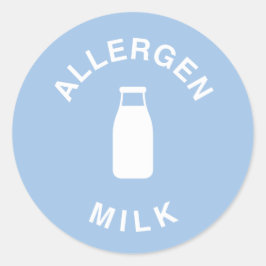 Adesivo Alergen Milk - Aviso: Contém Leite