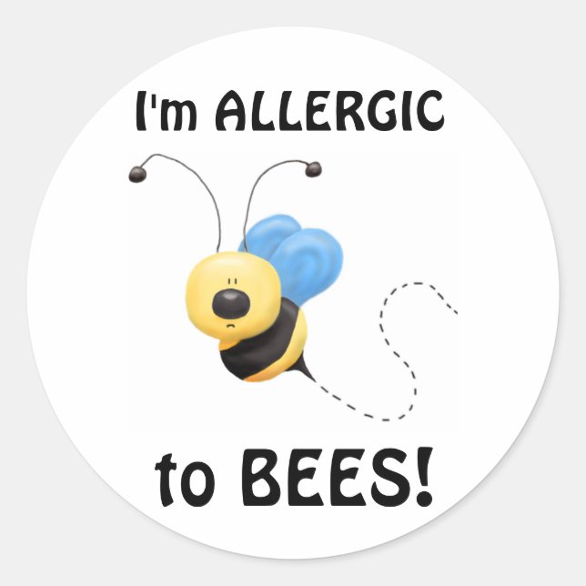 Adesivo Alergia A Bees, conjunto de 20 Stickers (Frente)