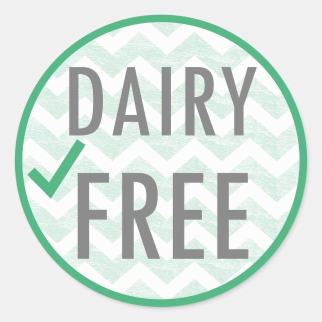 Adesivo Alergia à Comida sem laticínios Sabor Verde (Frente)