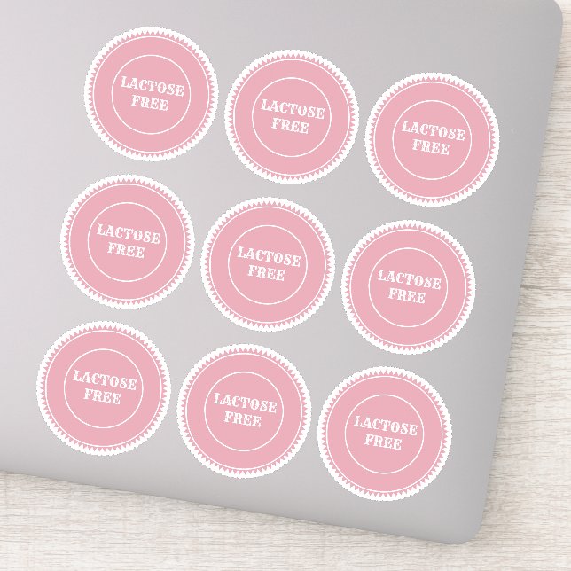 Adesivo Alergia Livre De Lactose Culinária Segura (Detalhe)