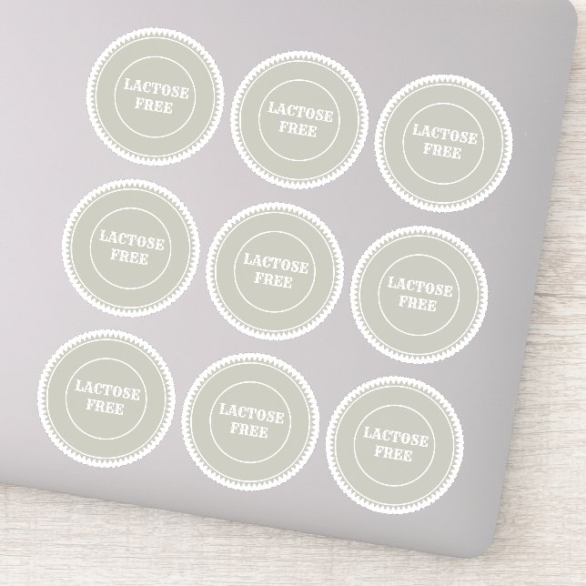 Adesivo Alergia Livre De Lactose Culinária Segura (Detalhe)