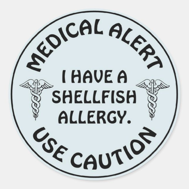 ADESIVO ALERGIA SHELLFISH (Frente)