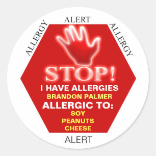 Adesivo Alergia Stickers