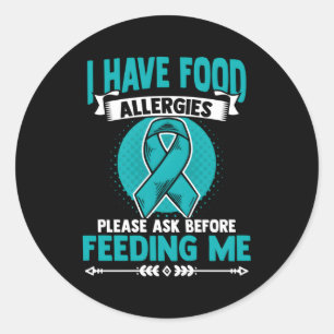 Adesivo Alergias comidas Doença de Comida Alergia Comida A