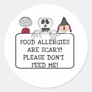 Adesivo Alergias de comida do Dia das Bruxas