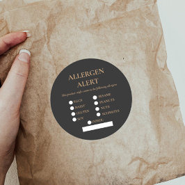 Adesivo Alerta Alergênico de Segurança da comida