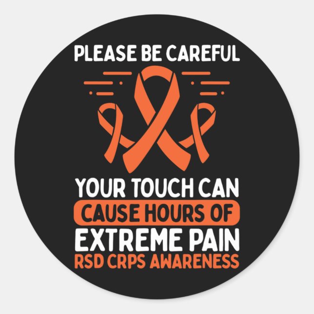 Adesivo Alerta CRPS para a Doença de Combate RSD Guerreiro (Frente)