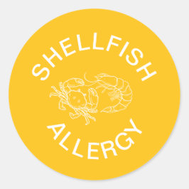 Adesivo Alerta de Alergia a Mariscos