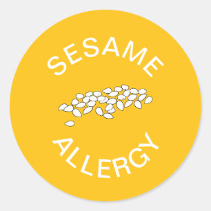 Adesivo Alerta de Alergia a Sésamo