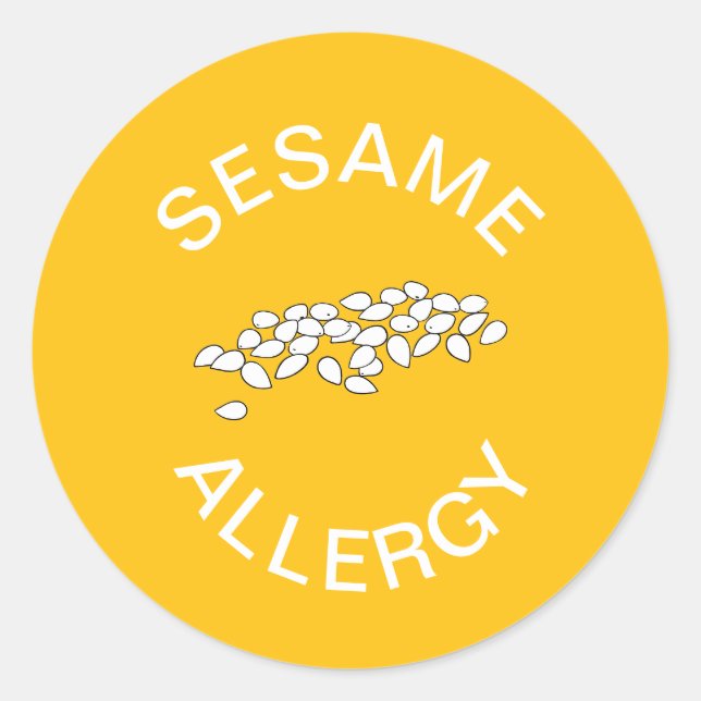 Adesivo Alerta de Alergia do Sesame (Frente)