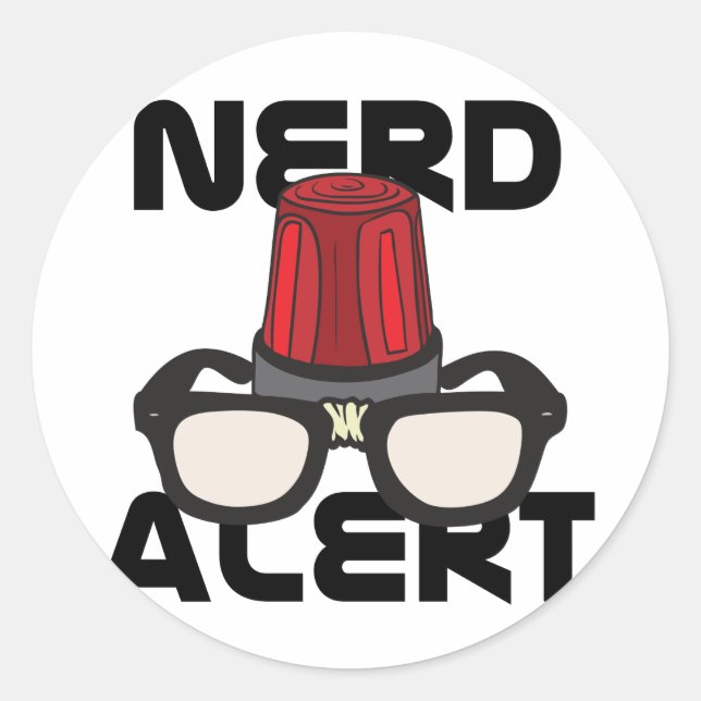 Adesivo Alerta de nerd! (Frente)