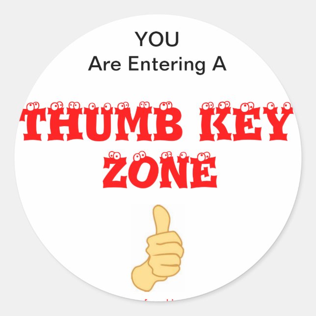 Adesivo Alerta de Tecla do polegar do Corno Francês (Frente)