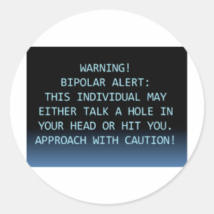 ADESIVO ALERTA DE WARNING-BIPOLAR