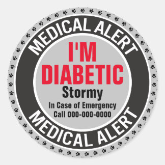 Adesivo Alerta Médico Diabético Em Caso De Emergência