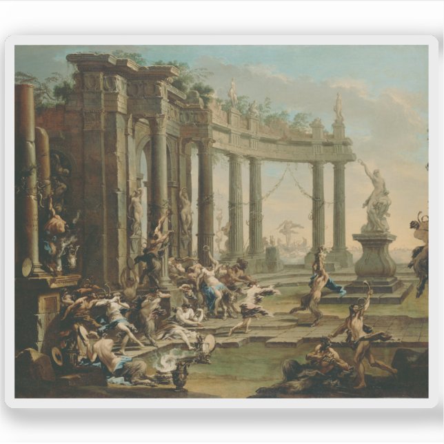 Adesivo Alessandro Magnasco - Bacchanale (Frente)