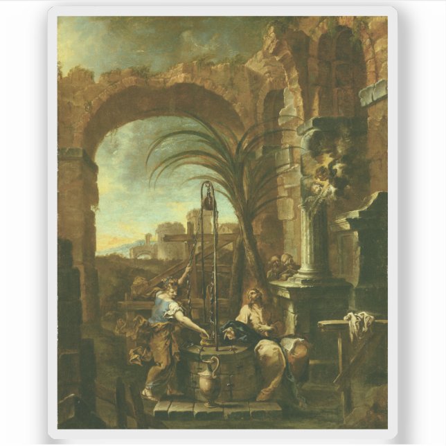 Adesivo Alessandro Magnasco - Cristo e Mulher Samaritana (Frente)