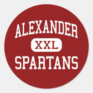 Adesivo Alexander - Spartans - segundo grau - Albany Ohio