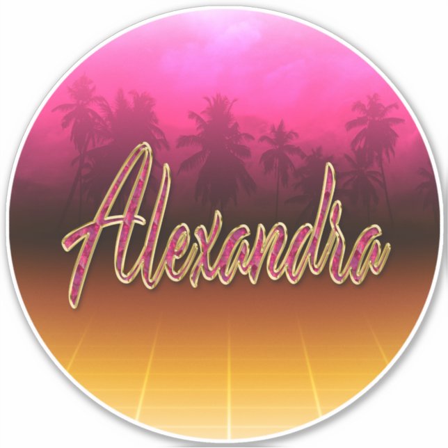 Adesivo Alexandra Vorname Name pink Aufkleber Sticker (Frente)