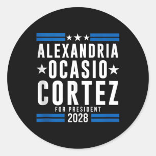 Adesivo Alexandria Ocasio Cortez Para O Presidente 2028, A
