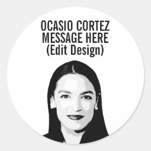 Adesivo Alexandria Ocasio-Cortez Personalizada