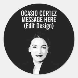 Adesivo Alexandria Ocasio-Cortez Personalizada