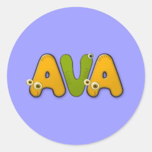 Adesivo alfabeto animal Ava