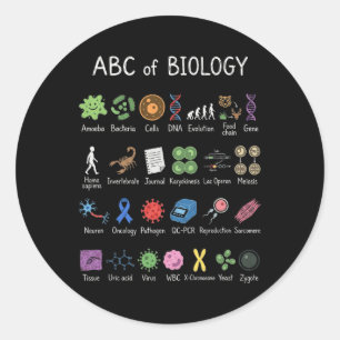 Adesivo Alfabeto Biologia Educação Ciências Professor Alun
