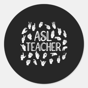 Adesivo Alfabeto da Língua de Sinais Americana Professora