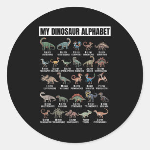 Adesivo Alfabeto Engraçado de Dinossauro Abc Para Meninos