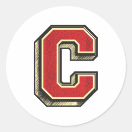 Adesivo alfabeto - Letra ✪ C ✪ estilo Vintage