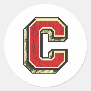 Adesivo alfabeto - Letra ✪ C ✪ estilo Vintage