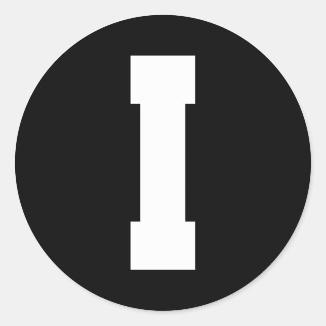 Adesivo alfabeto maiúscula I (Frente)