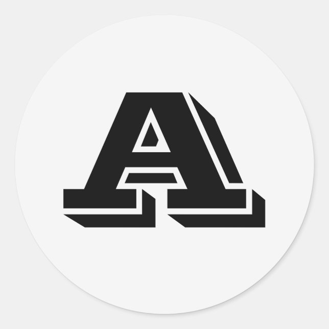 Adesivo Alfabeto por Janz Capital - Letra A Fumaça Branca (Frente)