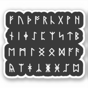 Adesivo Alfabeto Runic [Futhorc]