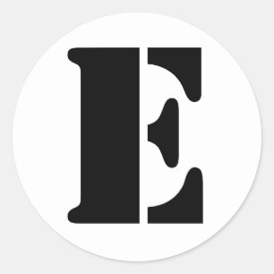 Adesivo Alfabeto Stencil por Janz - Letra E Branco