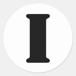 Adesivo Alfabeto Stencil por Janz - Letra I Branca